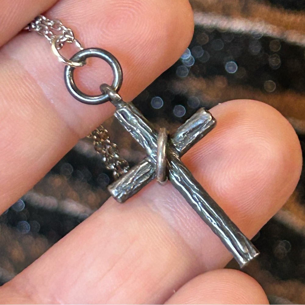 Eternal cross pendant on chain necklace